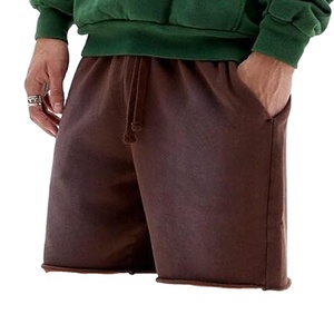 New 2026 Custom Wholesale Men Solid Quick Dry <b>Elastic</b> Waist 100% Nylon Oversized Canvas Vintage Sweat Shorts Best Quality - Product Image 4