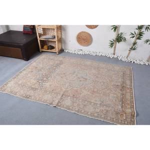 Tapis en Laine Vintage Classique Beige Bleu 49x7 pi Style Boho Peluche Pile Hauteur Rectangulaire Motif pour Chevet Hôtel Polyester Latex - Product Image 3