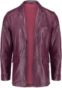 Vestes en cuir pour hommes de haute qualité Designs élégants à manches longues sur la fabrication directe de tissus en toile économique - Product Image 2