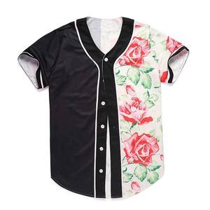 Vente en gros de maillot de baseball en maille de coton/élasthanne respirant imprimé par transfert de chaleur personnalisé pour adultes taille de logo personnalisé professionnel - Product Image 3