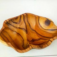 Panier à fruits en teck de haute qualité, fait main, respectueux de l'environnement, design Art Déco, pour la décoration de la maison, taille et forme personnalisables, petite commande