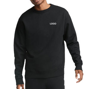 Sweat-shirt d'hiver à col rond en molleton brossé de poids moyen de qualité supérieure pour hommes, pull en coton mélangé personnalisé, poignets côtelés, coupe classique, personnalisé - Product Image 6