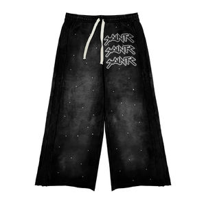 Pantalones Deportivos de Felpa de Algodón al por Mayor, Personalizables, Pantalones Acampanados Desgastados - Product Image 2