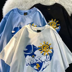 OEM/ODM personalizado camiseta de impresión del logotipo de los hombres de gran tamaño de talla grande de peso pesado 100% algodón camiseta para hombres y mujeres precio barato - Product Image 1