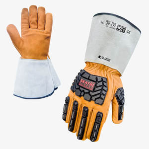 Original SkatIQ SG-9090 G.O.A.T. Gants de sécurité en cuir de chèvre résistants à l'huile et à l'eau avec manchette large (impact) - Product Image 4
