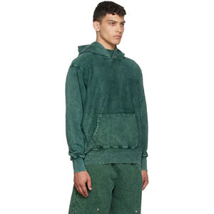 Buena tela personalizada 100% algodón polar hombres pulóver Sudadera con capucha 480 GSM Sudadera con capucha peso pesado personalizado Puff impresión hombres diseño Sudadera con capucha - Product Image 3