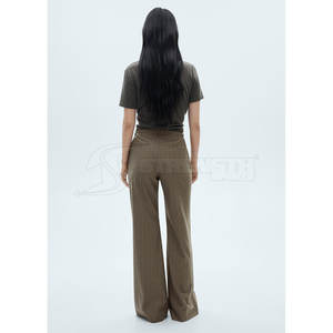 Pantalons évasés pour femmes en marque privée, couleur personnalisée, avec poches latérales, en vente - Product Image 5