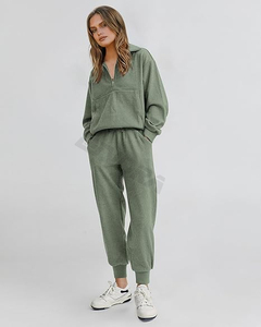 Chándal de invierno elegante para mujer Comodidad y moda Diseño recortado resistente al estiramiento combinado - Product Image 4