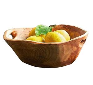 Cuenco de madera de forma única, vajilla de frutas, ensalada, sopa, cuenco para servir para el hogar, utensilios de cocina, mesa, restaurante, regalos de boda - Product Image 1