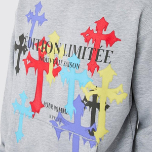 Custom Brand Men's Retro Acid Washed Pullover Hoodie New Trend Winter 100% Cotton Fleece 3D Printed Drawstring Solid Clothing - Product Image 5