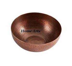 Ensemble de 2 bol à fruits martelés en cuivre avec bol de service au chocolat de forme ronde de la plus grande qualité pour les Offre Spéciale - Product Image 6