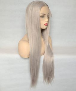 วิกผมแท้สีบลอนด์สีเงินวิกผมแท้แบบไม่เรียวิกผมราคาไม่แพง - Product Image 2