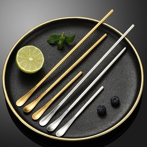 Premium Stainless Steel <b>Cocktail</b> Stirring Spoon <b>Set</b> Long Handle Elegant Finish Ideal For Bar Home Professional Drink <b>Mixing</b> - Product Image 1