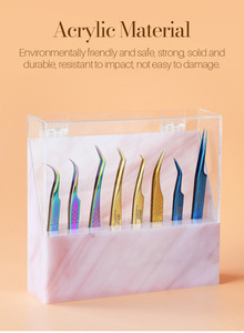 8 Hole Acrylic Eyelash Tweezers Display <b>Box</b> Dust Proof Organizer for Lash Extension <b>Tools</b> - Product Image 3