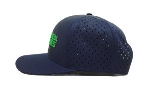 Gorra Snapback Azul Marino Personalizada de 6 Paneles con Logotipo Bordado en 3D Estilo Urbano, Paneles Cortados con Láser y Cierre de Plástico Ajustable - Product Image 3