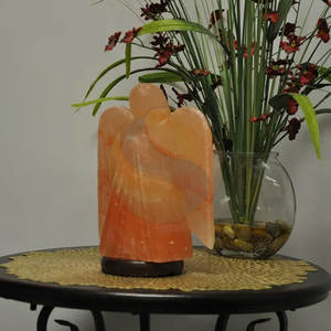 Lámpara de sal natural 100% en stock nuevo Lámpara de sal en forma de Ángel Mejor precio Lámpara de sal en forma de Ángel para la venta - Product Image 5