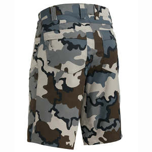 Short streetwear vintage pour hommes personnalisé, délavé à l'acide, 100% coton OEM puff Printing String Hot Shorts tricoté teint uni - Product Image 2