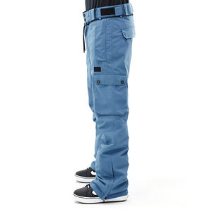 Pantalones de esquí impermeables y transpirables para hombre al por mayor, pantalones cargo holgados negros para snowboard, pantalones de nieve con bolsillos con cremallera para esquí y snowboard - Product Image 2