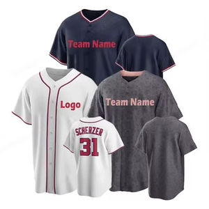 เสื้อเบสบอลพิมพ์ลายคุณภาพสูงแบบขายส่ง พร้อมบริการปักและพิมพ์ลายแบบระเหิด สำหรับชุดทีมซอฟต์บอล - Product Image 2