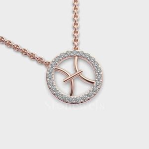 Collier de diamants du zodiaque des poissons Embrassez l'élégance céleste Importance astrologique et artisanat luxueux Création étonnante - Product Image 5