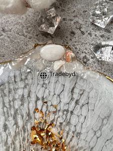 ถาดเรซิ่นหรูหราสำหรับเสิร์ฟอาหาร ตกแต่งโต๊ะอาหาร งานแต่งงาน และเป็นของขวัญ Tradebyd - Product Image 6