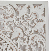 OEM Custom ized Dekorative Wohnzimmer Massivholz Made White washed Wood Wand kunst Hand gefertigte Wand kunst Hergestellt in Indien
