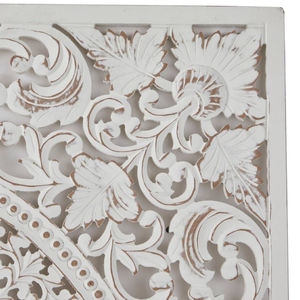 OEM personalizado decorativo sala de estar de madera maciza hecha de madera encalada arte de pared hecho a mano arte de pared fabricado en la India - Product Image 4