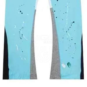 Algodón Poliéster Trending style Hombres Flared Stacked Transpirable Pant Custom Logo Straight Pant - Product Image 4