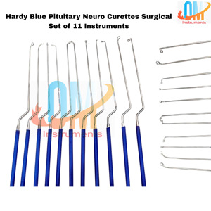 Juego de Curetas Neuroquirúrgicas Pituitarias Premium Blue OldMed Instruments, 11 Piezas, Autoclavables, Reutilizables, Certificación CE ISO, Acero Inoxidable Alemán - Product Image 2