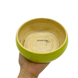 Meilleures ventes Lot de 4 bols en bambou écologiques au design classique, ensemble jetable pour soupe et salade, personnalisé pour les ustensiles de cuisine populaires - Product Image 5