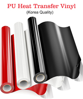 Rouleau de vinyle thermocollant élastique en PU de qualité coréenne pour l'impression de vêtements Cricut, T-shirts, films vinyles HTV à repasser pour le bricolage
