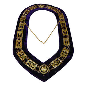 Vente en gros à prix réduit : Régalia maçonnique, Chaîne de l'Arche Royale, Collier doré, Collier maçonnique rouge, Régalia tactique de l'Arche Royale - Product Image 2