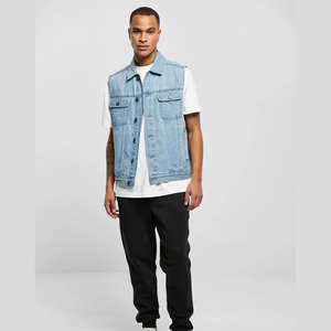 Vente en gros de gilet en jean de haute qualité pour hommes, meilleur design personnalisé, vêtements décontractés, respirant et nouveau style pour l'hiver, gilet en jean - Product Image 4