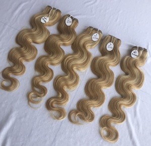 Wholesale Price List Raw Indian Temple Human Machine Double Weft Color 27613 <b>Body</b> <b>Wave</b> Bundles Remy Virgin Malaysian Hair Vendor - Product Image 2