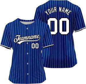 Camiseta de béisbol producida en fábrica Logotipo personalizado y opciones numéricas hechas para uso en equipos de jóvenes y adultos - Product Image 2