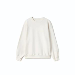 Prix de gros Sweat-shirts à col rond en molleton épais pour femmes, coupe oversize, lavage rapide, coupe-vent, uni, teint, style hiver, couleur - Product Image 1