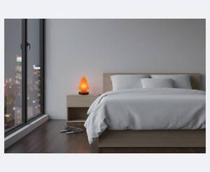 Lampe de sel de l'Himalaya sculptée dans un arbre, écologique, lumière ambrée naturelle, décoration de Noël, cadeau artisanal pour la maison - Product Image 5