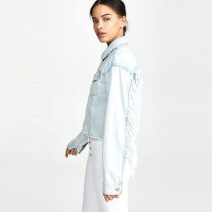 Nueva llegada de moda personalizada abrigo de lana chaqueta de mezclilla ropa de calle Chaqueta de algodón lavado con botones de gran tamaño para los hombres - Product Image 4