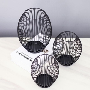 New Arrival <b>Black</b> Wire Decorative <b>Candle</b> <b>Holder</b> Indoor Tabletop Lighting Decoration <b>Metal</b> <b>Candle</b> <b>Holder</b> Handmade - Product Image 4