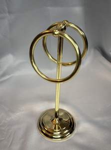 Classic brass <b>towel</b> stand for contemporary <b>bathrooms</b> offering durable design elegant <b>storage</b> solution for everyday use - Product Image 3