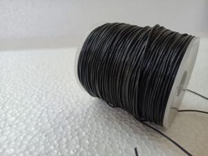 Custom Made Black Leather Cord in Size 1 mm Available in 100 Meter <b>Rolls</b> Ideal for Clothing and <b>Jewelry</b> Designers - Product Image 3