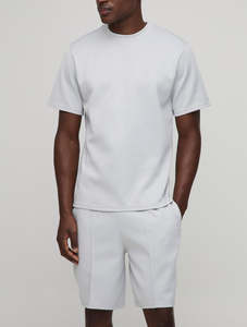 Venta al por mayor OEM: Conjunto de 2 camisetas de algodón suave y fibra de bambú para hombre, personalizadas, informales para el día a día, cuello redondo, manga corta, 200 gramos, de tejido peinado. - Product Image 3