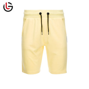Short en molleton de coton éponge 100% de haute qualité pour hommes déchiré bord coupé ourlet brut impression bouffée 3D short de sueur lavé à l'acide - Product Image 1