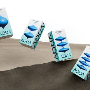 Premium Printed Cosmetics Perfume Box <b>Blue</b> Lagoon Hydrating Spray Lotion Black Chocolate Cookie <b>Rolls</b> Folding Aqua Box - Product Image 4