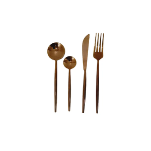 Juego de cucharas de cubiertos de acero inoxidable de fabricante indio, juego de utensilios para hacer ensaladas de Metal plateado, juego de cubiertos de acero pulido plateado - Product Image 5