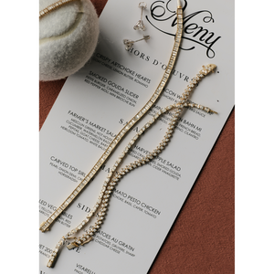 Pulsera de tenis Esme con formas elegantes, 4 quilates en total, oro blanco, accesorio de moda elegante - Product Image 5