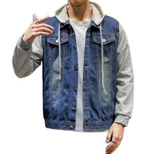 Qualité supérieure hommes vestes noir nouvelle conception jean denim panneau 2023 hiver hommes polaire manches chaud décontracté Denim vestes - Product Image 4