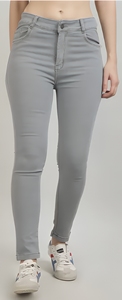 momo Meilleure Qualité Nouvelle Exportation Jeans Skinny Femme Bangladesh Délavé Clair Coupe Droite Motif Uni Design Vintage 100% Coton Rapide - Product Image 5