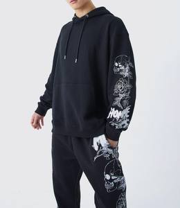 Custom High Quality Hoodie and Sweatpants Set <b>Vintage</b> Tracksuits Sweatsuit Sweat Stack Flare <b>Pant</b> Suit for Men - Product Image 5