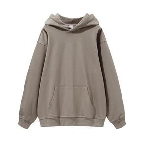 Sudadera con capucha unisex transpirable logotipo personalizado manga larga hombro caído jersey de colores sólidos calidad premium informal - Product Image 4